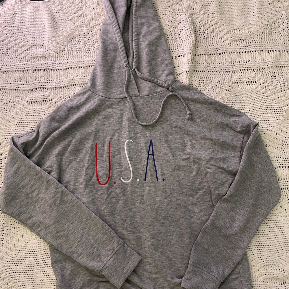 Rae Dunn Gray USA Women's Hoodie